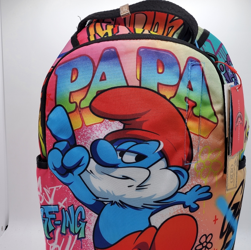 Sprayground x The Smurfs Papa on the run Backpack New. - Picture 3 of 9